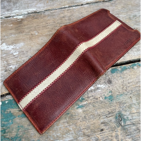 Fossil brown leather vintage wallet - Picture 7 of 10